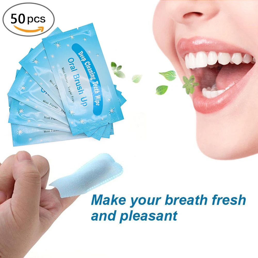 50PCS Oral Hygiene Teeth Whitening Oral Brush Up Teeth