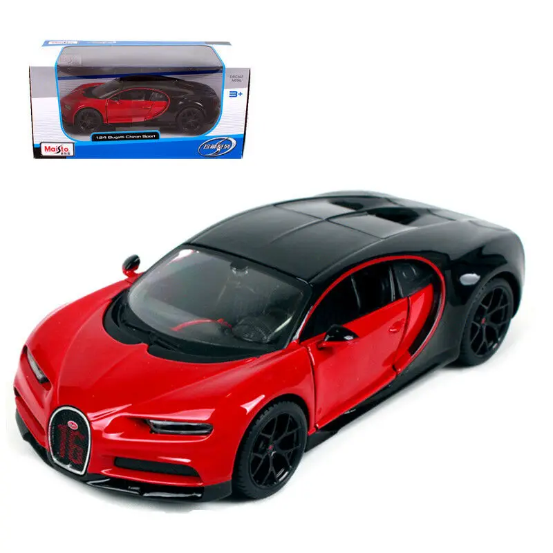 Maisto 1:24 Red Bugatti Chiron Diecast Model Racing Car Vehicle Toy New in Box 