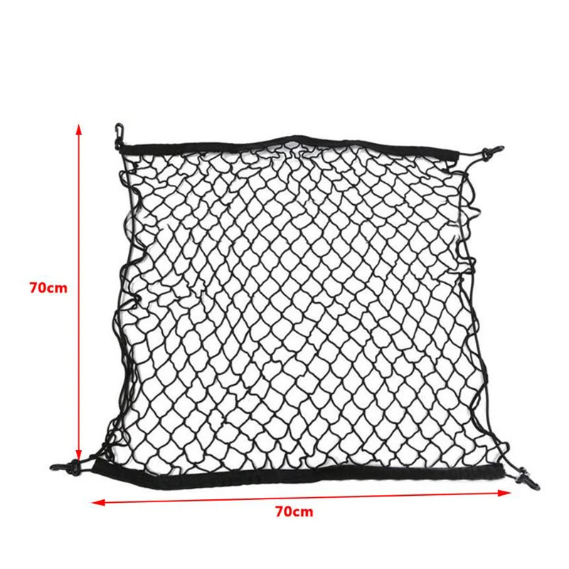 Автомобильный Органайзер, эластичная решетчатая сетка для хранения багажника, держатель с 4 крючками, Автомобильная стойка для хранения, Сетчатая Сумка