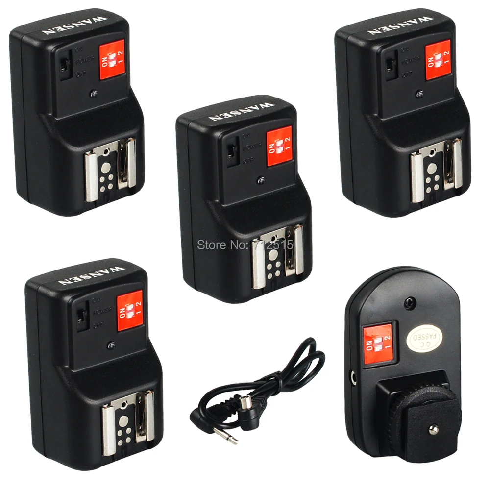 Wansen PT-04GY 4 Channels Wireless Remote Speedlite Flash Trigger +4 Receivers Universal for Canon Nikon Pentax Olympus (3).jpg