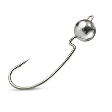 Высокие крючки из углеродистой стали с свинцовым шариком для ловли приманки дюжин 12 шт