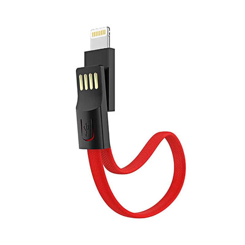 NOHON USB кабель для iPhone Micro type C портативный брелок Быстрая зарядка USB кабель для huawei samsung sony кабели для мобильных телефонов - Цвет: Red For 8Pin