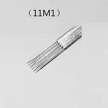 100 шт. постоянный Макияж Вышивка Крестом Иглы Одноразовые стерилизованные 11M1 Иглы для татуажа 11 один Magnum питания Насадки для татуировок татуировки