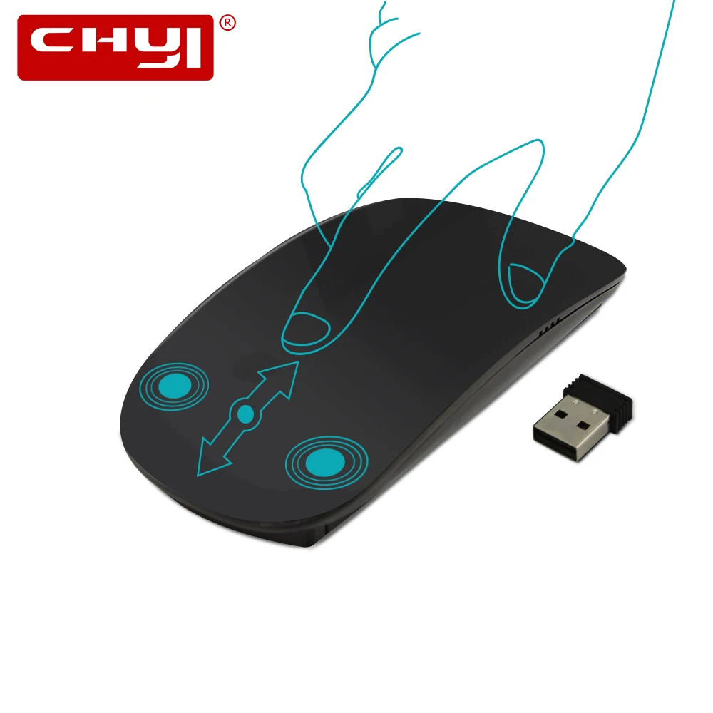 

CHYI Wireless Touch Magic Mouse Ergonomic Ultra Thin Mice 1200DPI Optical Computer Slim Mause For Mac Apple Laptop Notebook PC