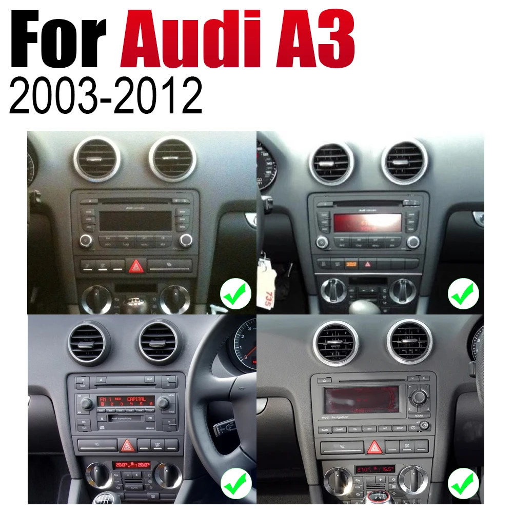 Discount 2 Din Car Multimedia Player Android Radio For Audi A3 8P 2003~2012 MMI DVD GPS Navi Navigation Map Auto audio bluetooth stereo 2