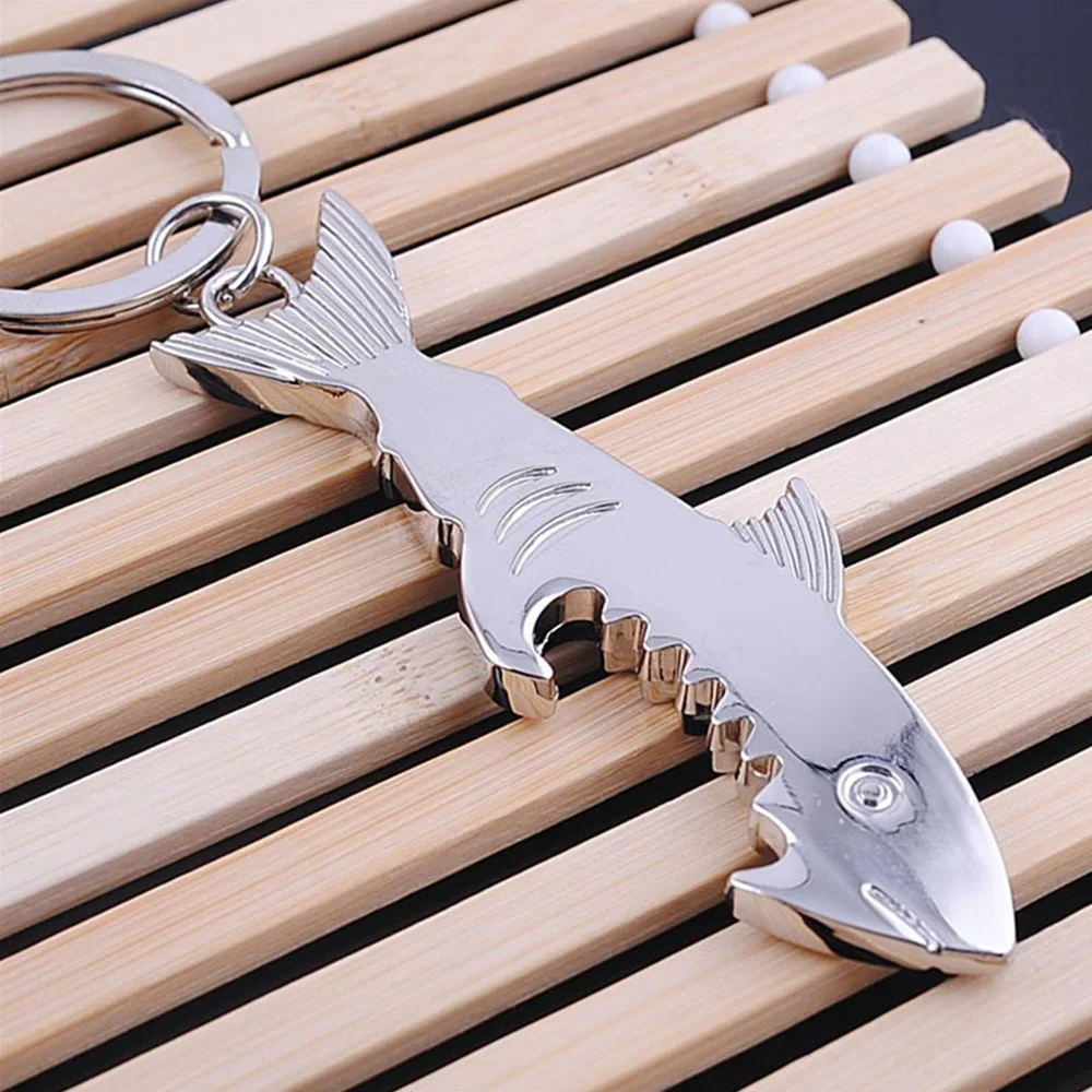 

Silver Key Accessories Key Chain Metal Shark Pattern Keychain Car Bag Accessories Key Ring Gift Jewelry