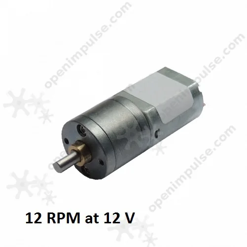 

JGA20-130 12-RPM-at 12-V DC Micro Gearmotor (12 RPM at 12 V)