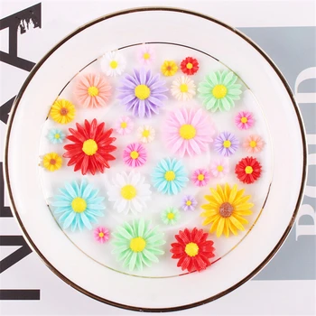 

20pcs/lot new fashion resin sun flower beads for diy phone case hairclip Hairpin jewelry making handmade accessories materials