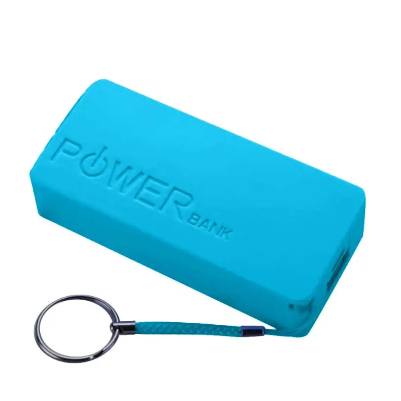 5600 мАч 2X18650 USB портативный внешний аккумулятор зарядное устройство чехол DIY коробка для iPhone Sumsang дропшиппинг - Цвет: Синий