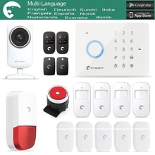 S3B Etiger eTIGER GSM/PSTN Intruder Antirrobo Sistema 1x WiFi Cámara IP + Sirena del Estroboscópico Al Aire Libre como iguales que Chuango G5