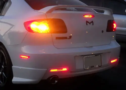 2X черные дымчатые линзы бампер отражатель светодиодный задний стоп-сигнал 04-09 для Mazda3 Mazda 3 Axela Mazdaspeed3 Mazdaspeed
