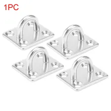 4 отверстия с кольцом из нержавеющей стали, для морской лодки, для палубы, оборудование, глазная пластина, веревка, фиксация, прямоугольник, аксессуары для яхты