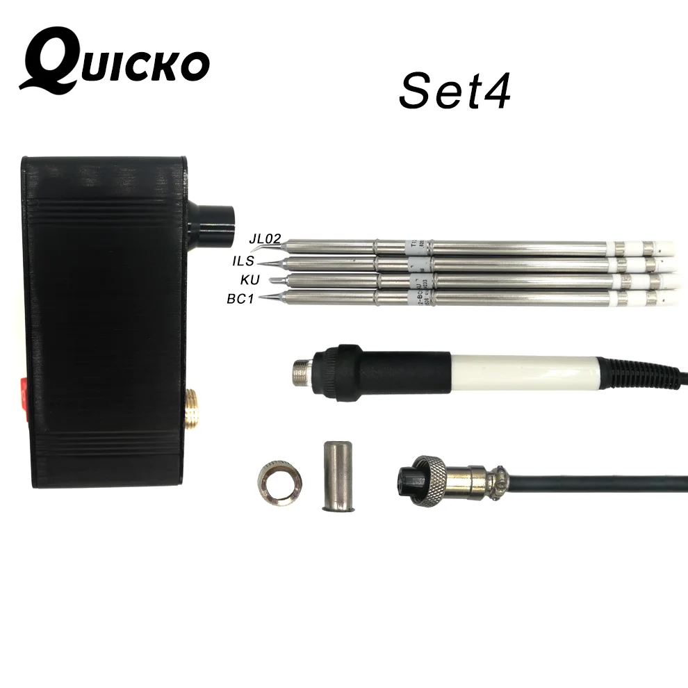 QUICKO MINI T12-941 LED soldering station electronic welding iron New DC Version Portable T12  Digital  Iron no power adpater best soldering iron for electronics Welding Equipment