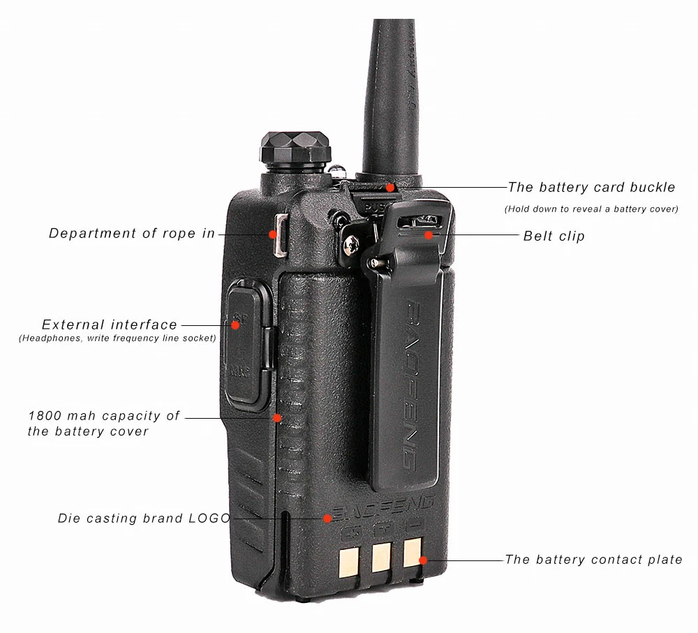 Baofeng UV-5RA VUHF 136-174400-520MHz Dual-Band Two-way Radio Walkie Talkie for UV 5RA cb portable radio (12)
