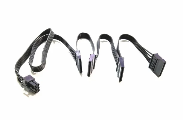 Горячая продажа PCI E 6 Pin папа от 1 до 4 SATA женский блок питания сплиттер кабель для