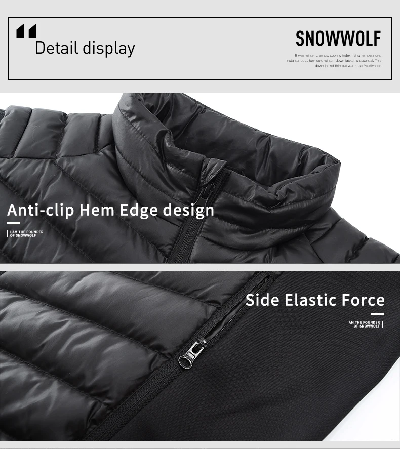 Homens ao ar Fibra de Carbono Snowwolf Livre Infravermelho Aquecimento Colete Jaqueta Inverno Elétrico Vestuário Térmico Tático 2020 Usb 18 infravermelho aquecimento colete jaqueta inverno fibra de