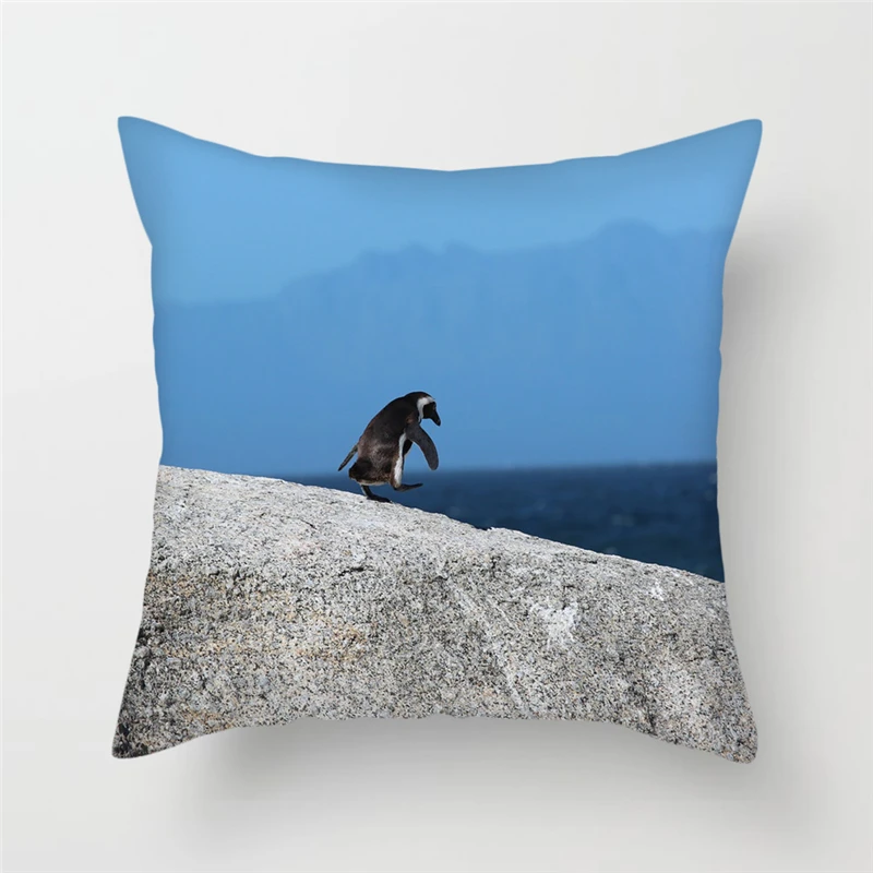 Fuwatacchi وسادة حيوان أليف غطاء لطيف البطريق 45*45 سنتيمتر المحيط المخدة غرفة المعيشة مكتب ديكور غطاء وسادة ل أريكة Cojines