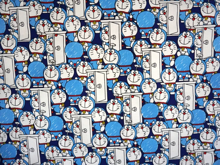 90*145 см мультфильм Doraemon DIY ручной работы ткань, холст для пэчворка Ткань Домашний текстиль шитье DIY скатерть чехол для дивана