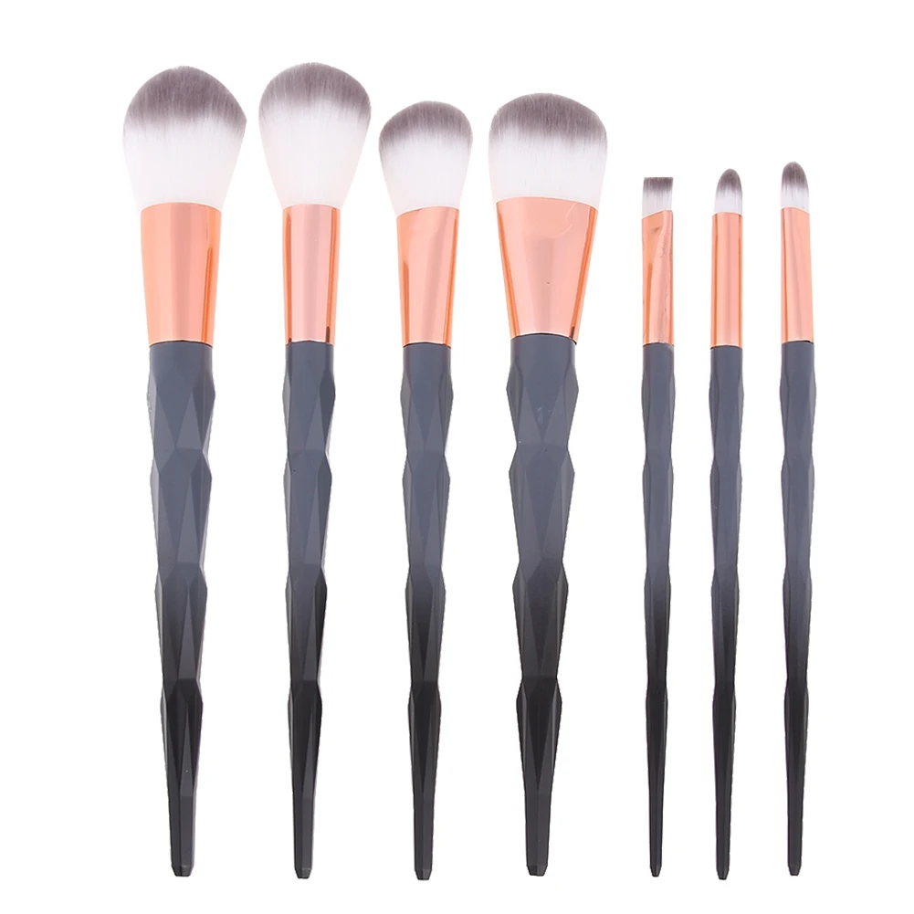 7pcs Makeup Brushes Diamond Shaped Brush Face Foundation Powder Contour
