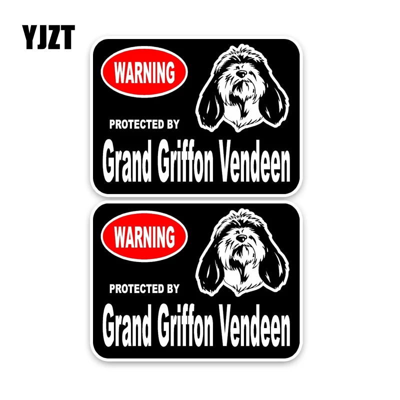 

15*11.4CM 2X Grand Griffon Vendeen Guard Dog Cartoon Pet PVC Decoration Car Sticker C1-4375