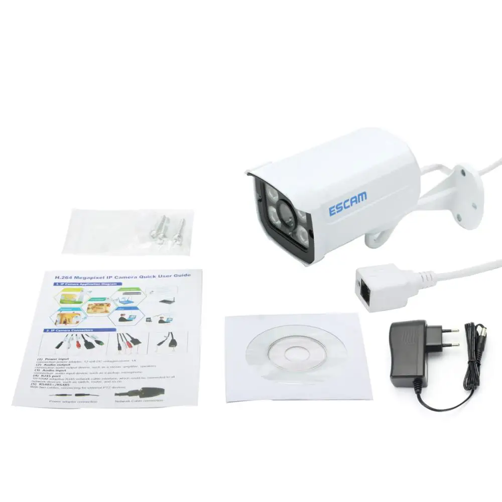 Escam кирпич QD300 мини Камера HD720P пуля ИК H.264 КМОП ip камера 3 6 мм линза ONVIF Ночное