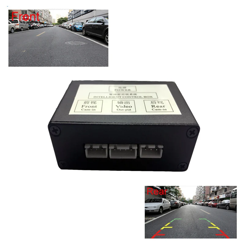 

Car Multiple Camera Video Switch 2 Channel Control Box Converter for Car Front Rear side Parking View system two cameras switch