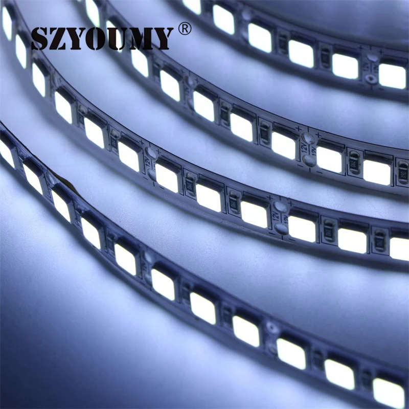 Szyoumy SMD 5054 Светодиодные ленты 5 м 120 светодиодный s/M ленточный светильник 600 светодиодный S 5 м/рулон DC12V более яркий, чем 5050 2835 5630 холодный белый - Испускаемый цвет: Cold White