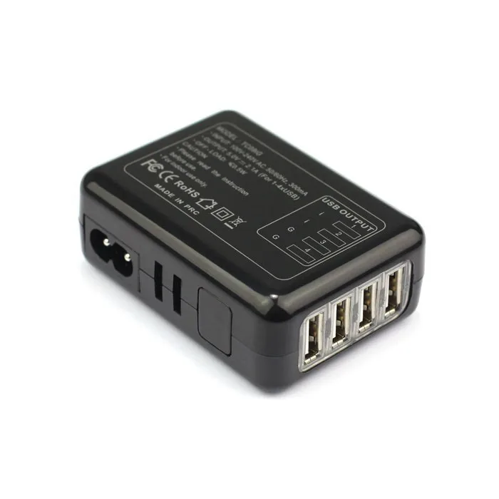 10 шт. 4 usb порта 2.1A походный зарядный комплект AC настенное зарядное устройство адаптер питания для планшета iPhone SAMSUNG