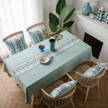 

Table Cloth Linen Cover Country Style Multi-functional Rectangle Waterproof Table Cover Tablecloth Home Kitchen Decoration