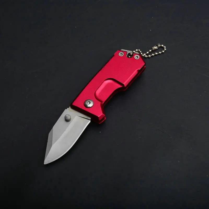 Hysenss Extrema Small Pocket Folding Knife Aluminum Handle Outdoor Tactical Camping Hunting Survival Rescue Utility Keychain EDC - Цвет: Красный