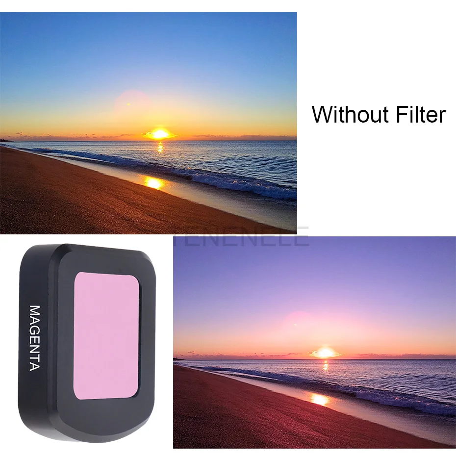 Фильтр для экшн камеры водонепроницаемый чехол Sjcam SJ8 Pro/Plus/Air UV поляризационные
