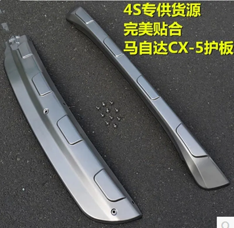 

Auto parts Front+Rear bumper cover trim Anti-Slip Stainless Steel Cover fit for 2013-2016 Mazda CX-5 CX5 car-covers Car styling
