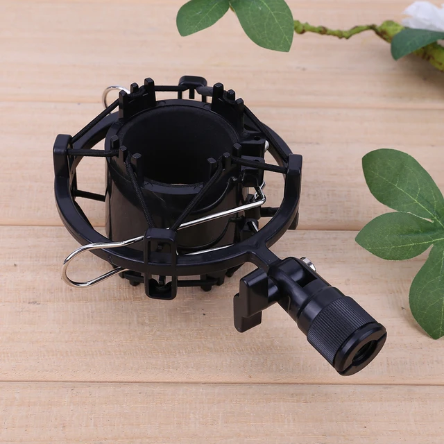 Universal  Mic Microphone Shock Mount Clip Holder Stand for 43-55mm Large Diaphragm microphone Recording Bracket Black