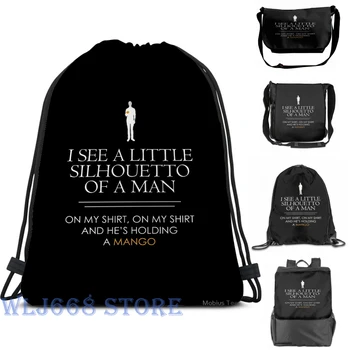 

Funny graphic print shoulder Bags women I See a Little Silhouetto of a Man... Single shoulder backpack travel for men Gym Bag