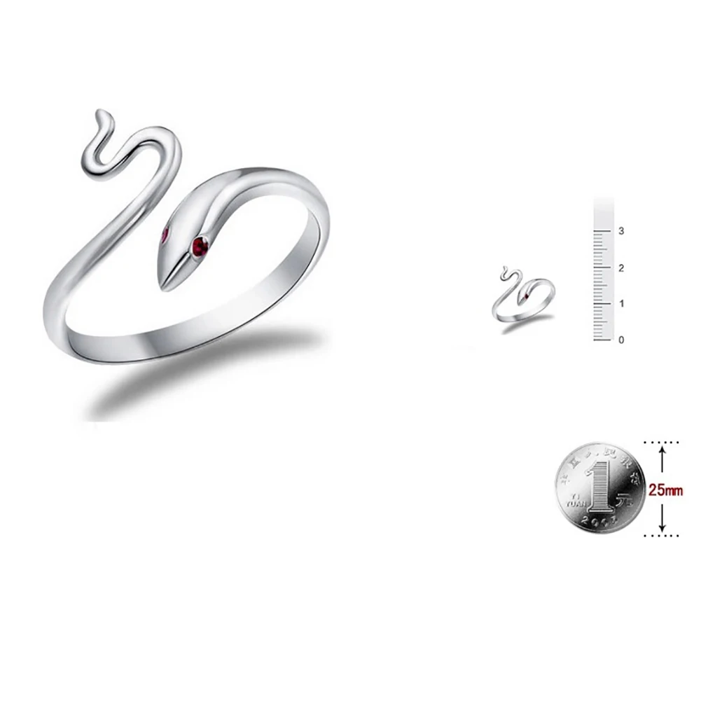 Горячая Распродажа модное серебряное открывающееся регулируемое кольцо на палец в виде змеи для женщин подарок Прямая поставка