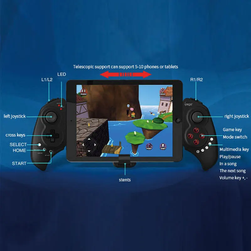IPEGA PG 9023 Telescopic Gamepad Wireless Bluetooth Joystick Controller For Android IOS iphone 7 ipad PC Computer mobile Tablet IPEGA PG 9023 Telescopic Gamepad Wireless Bluetooth Joystick Controller For Android IOS iphone 7 ipad PC Computer mobile Tablet