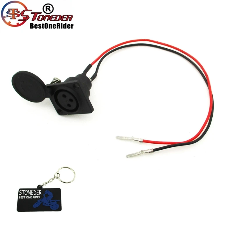 

STONEDER 3 Position (1 Positive 2 Negative 3 Ground ) XLR Charging Port Socket For Currie GT Schwinn Ezip Izip EVO Scooter