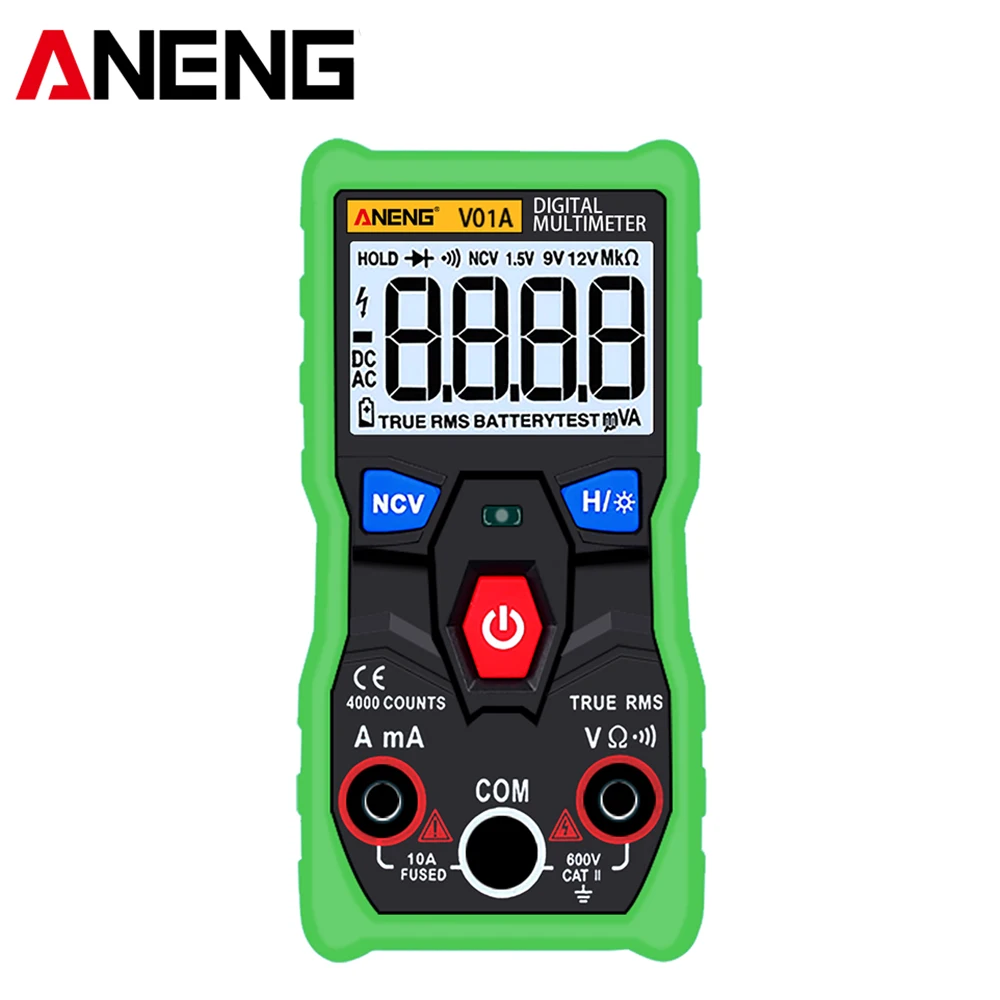 

ANENG V01A Digital Multimeter tester autoranging True rms automotriz Mmultimetro with NCV DATA HOLD LCD backlight+Flashlight