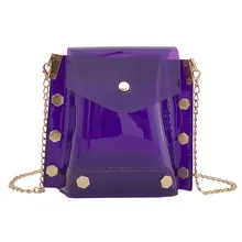 Высококачественная женская модная сумка с диагональным крестом сумочка на ремне новая Простая Дорожная Желейная сумка Torebki Damskie 30