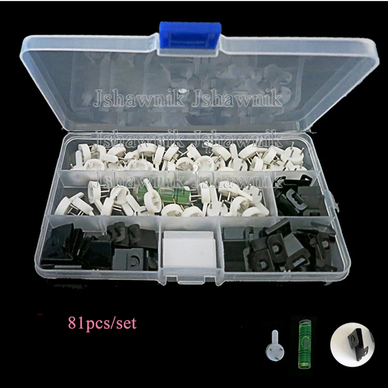 81pcs/set plastic and metal no trace nail hook invisible hang painting