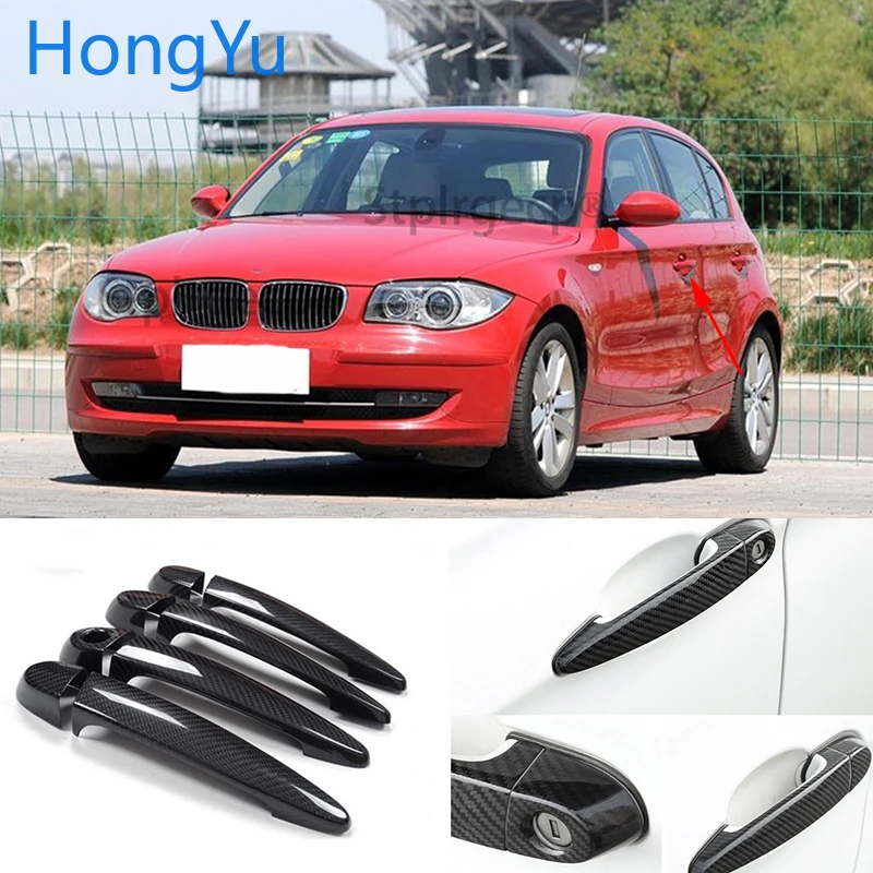 Us 58 0 42 Off For Bmw Carbon Fiber Auto Door Handle Knob Exterior Trim Covers For Bmw 1 Series E82 E87 F20 2007 2019 Sticker In Car Stickers From