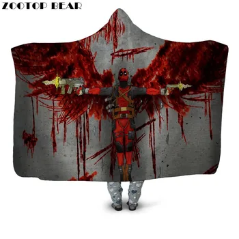 

2019 Game hero Home Blankets Microfiber Adults Hooded Blanket 3D print Sherpa Fashion Soft Office Portable Wearable Warm Bedding