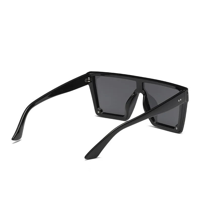 Очки с плоским верхом Для мужчин s Брендовая Дизайнерская обувь холодный черный квадрат солнцезащитные очки для мужчин модные большой кадр очки мужской Óculos UV400
