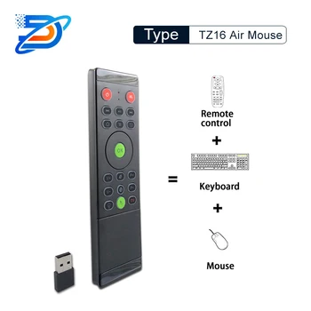 

Air mouse TZ16 2.4GHz Wireless Keyboard Touchpad Handheld Remote Control Gyroscope LED Backlight For Android TV Box PC Laptop
