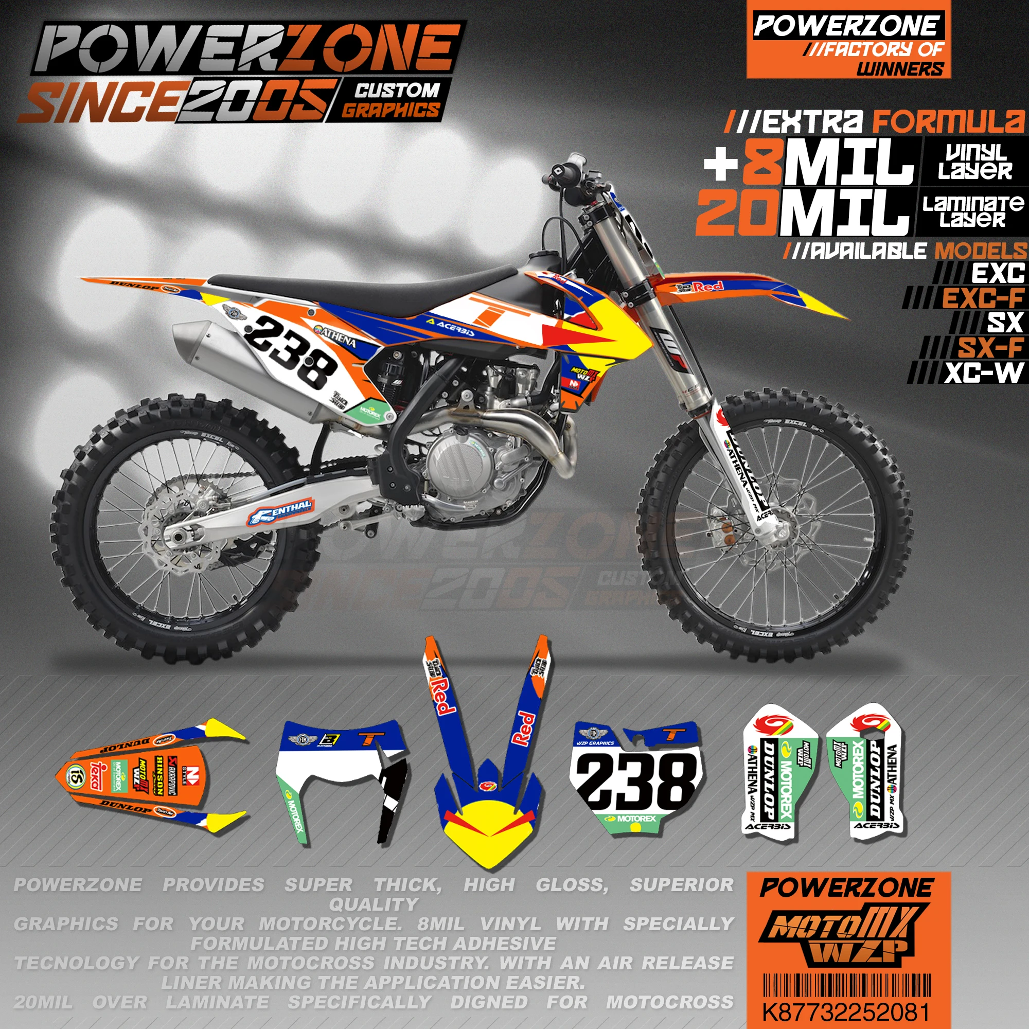 FOR KTM 125-450 2016-2018 CUSTOM RADIATOR PROTECTOR GRAPHICS MX MOTOCROSS DECALS