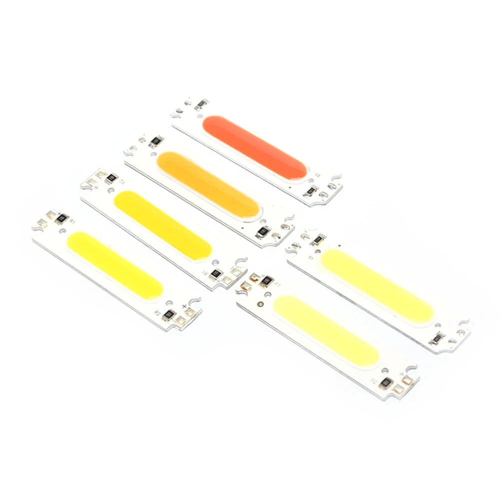 1pcs LED Module COB Light Source Colorful LED COB S p Light Source Moudle DC 12V 2W DIY LED Chip Bulb Lamp 60*15mm 2W