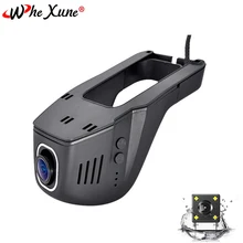 WHEXUNE Novatek Dual Lens Macchina Fotografica Dell’automobile DVR Full HD 1080 P Video Registratore di Guida di Smart WiFi G-Sensor Dash cam di monitoraggio di Parcheggio