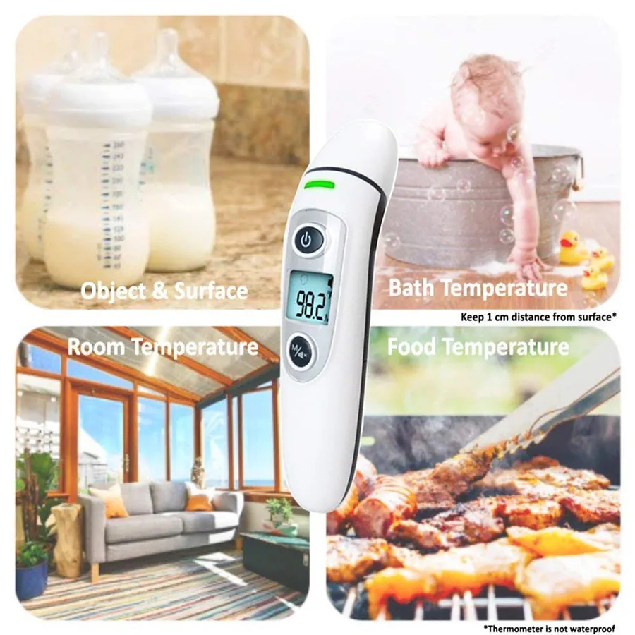 New Baby Thermometer Digital Infrared IR LCD Baby Forehead and Ear Non-Contact Adult Body Fever Measurement 9
