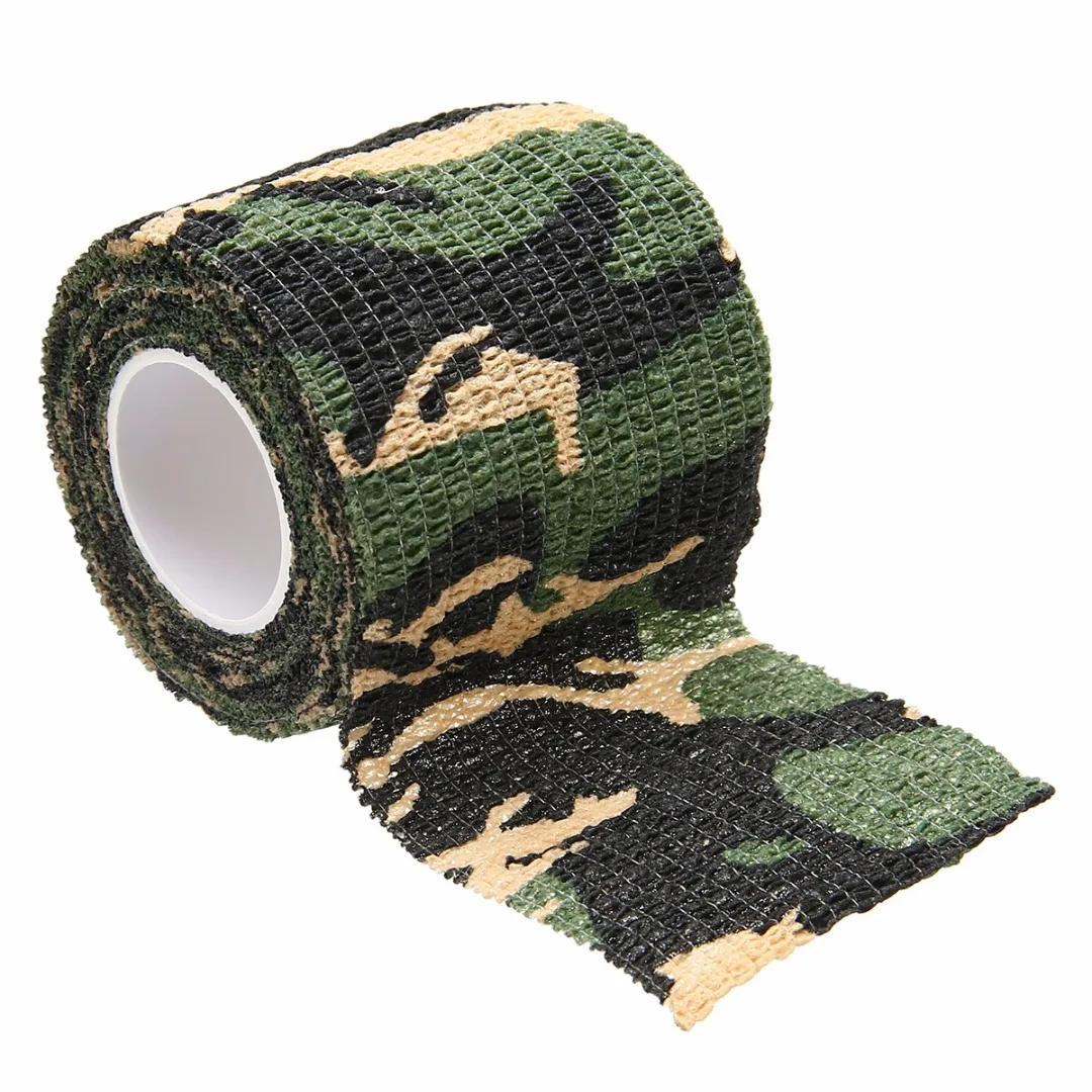 Self adhesive Non woven Fabric Army Camo Tape Hunting Camouflage Wrap