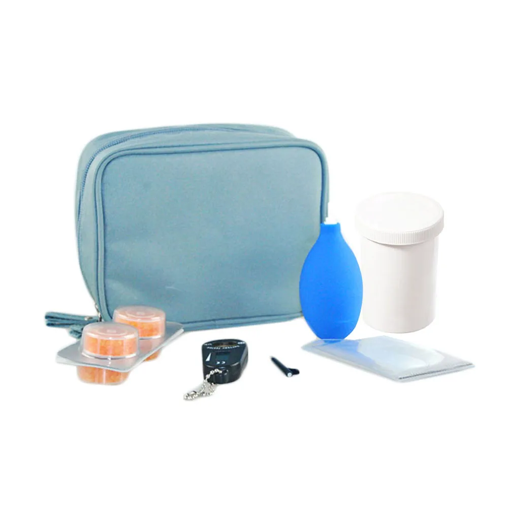 Набор для чистки слухового аппарата, набор для сушки ушных вкладышей, аксессуары для ежедневного обслуживания(7 в 1 упаковке - Цвет: Grey bag